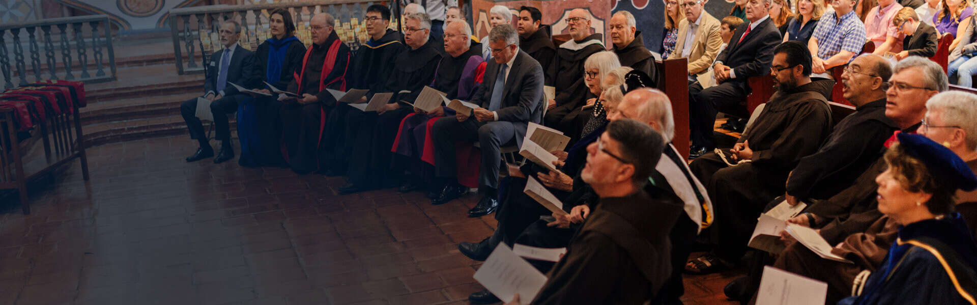 Group-of-church-goers-in-a-half-circle-reciting-words.