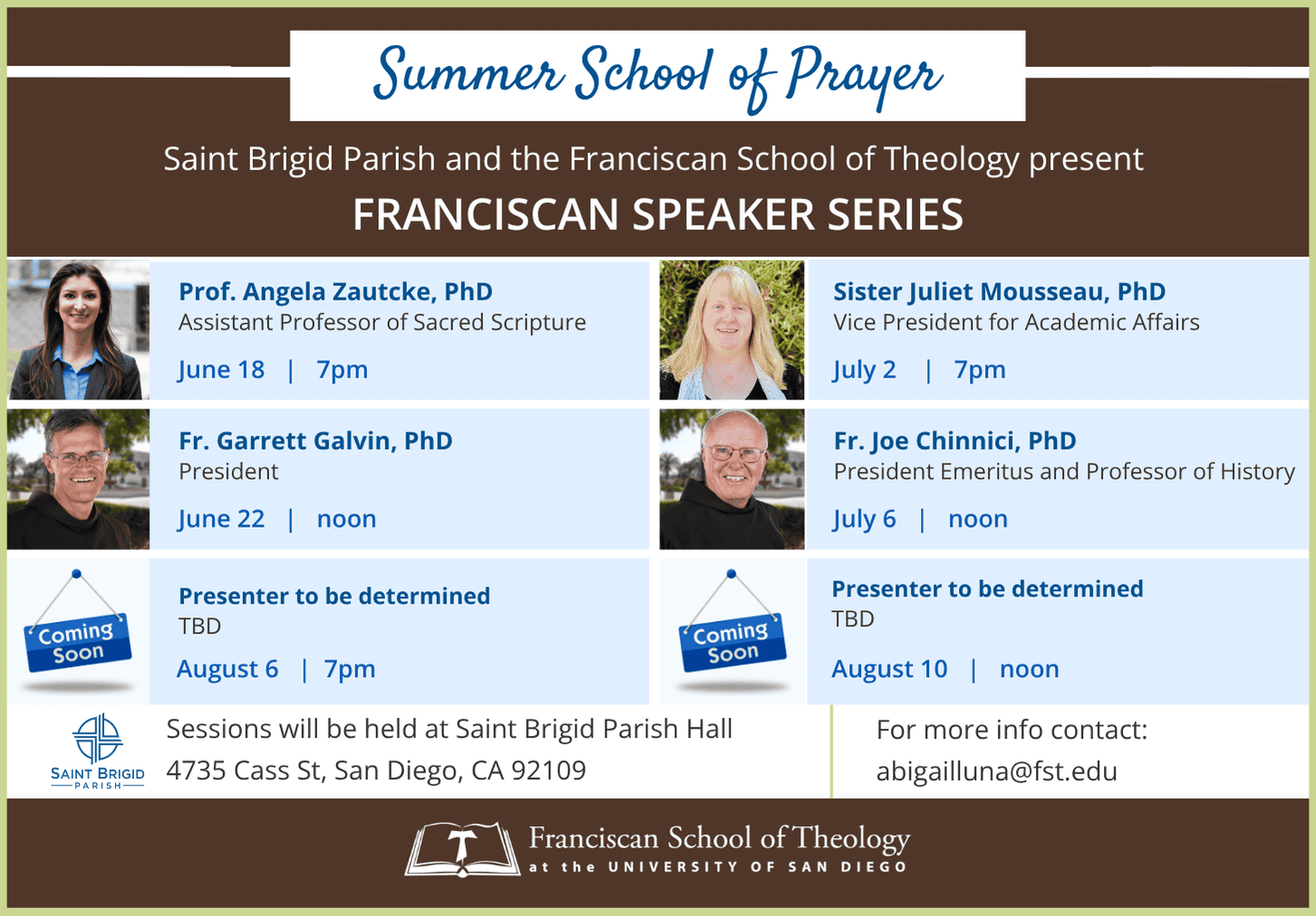 FST at Saint Brigid Summer School of Prayer - June AD