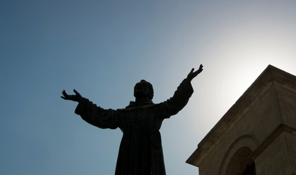 saint francis statue silhouette 